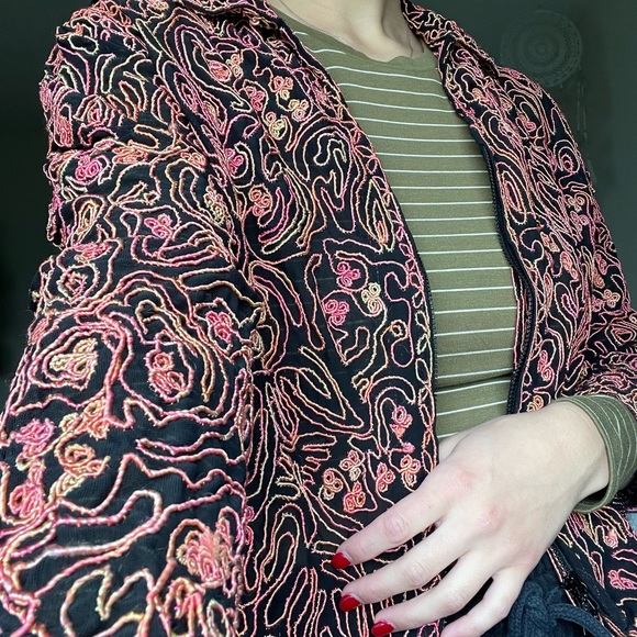 funky neon 80s pattern zip up jacket - Picture 8 of 10